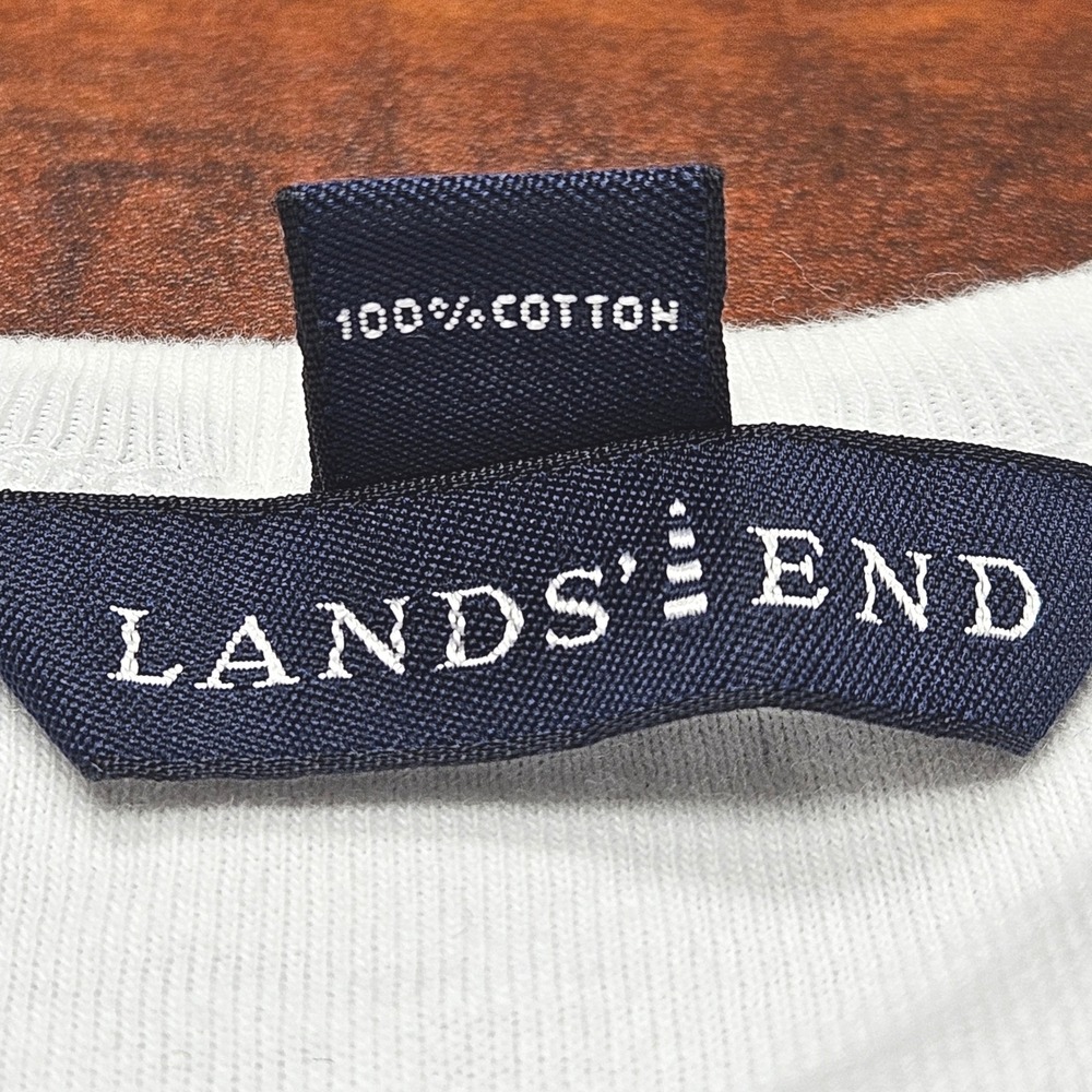 Lands End Long Sleeve T-Shirt Lot Women 2X White Excellent 100% Cotton Crewneck - Picture 10 of 13